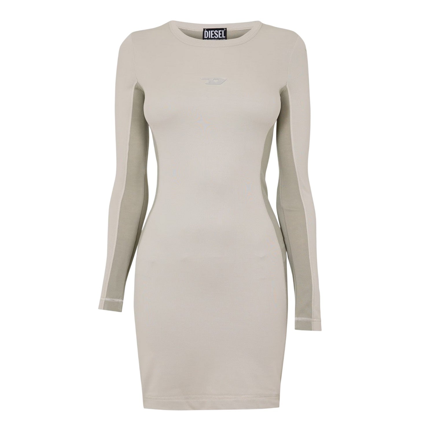 Neutral - Front - Diesel Womens-Ladies Ovalout Crew Neck Mini Dress