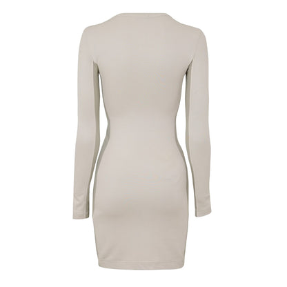 Neutral - Back - Diesel Womens-Ladies Ovalout Crew Neck Mini Dress