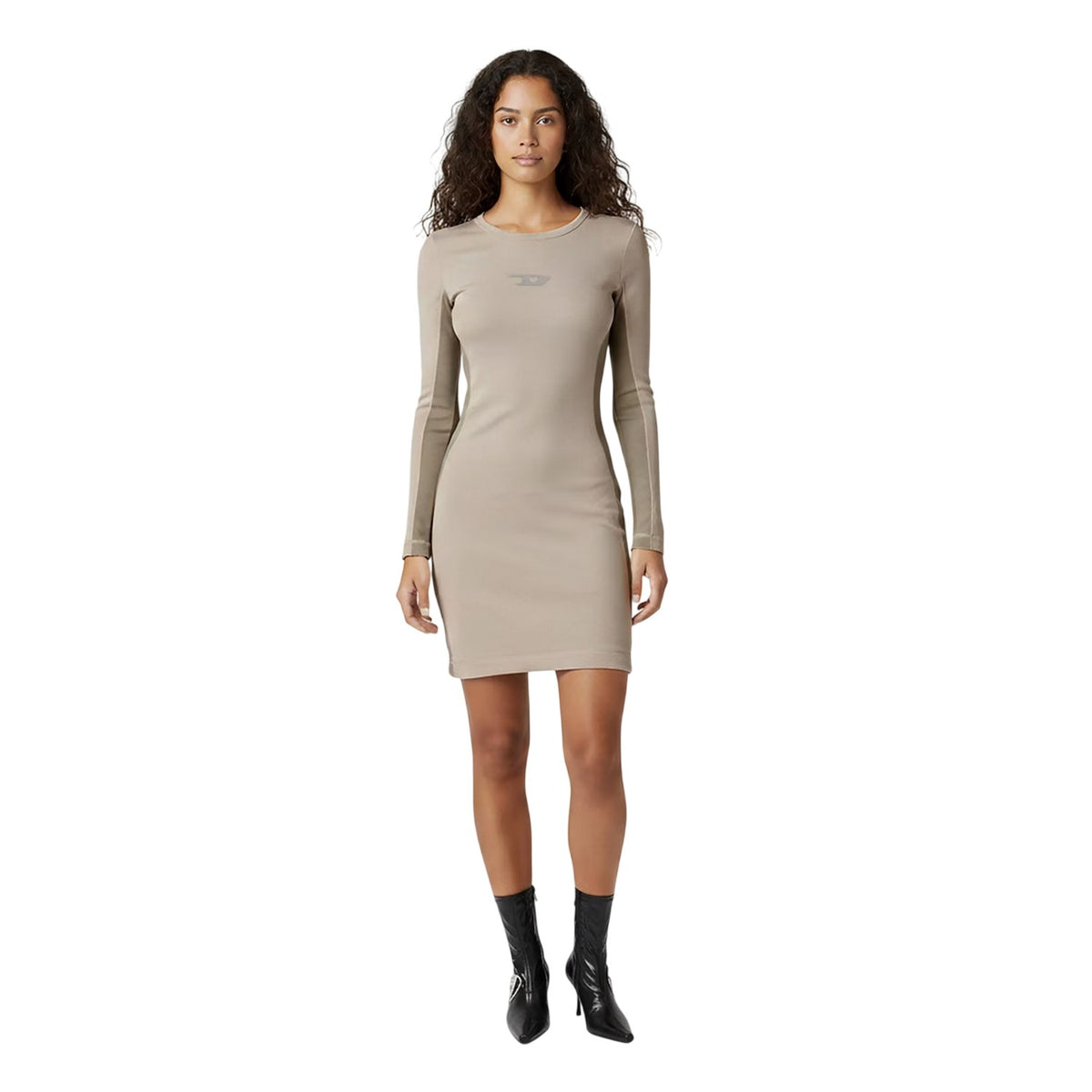 Neutral - Lifestyle - Diesel Womens-Ladies Ovalout Crew Neck Mini Dress