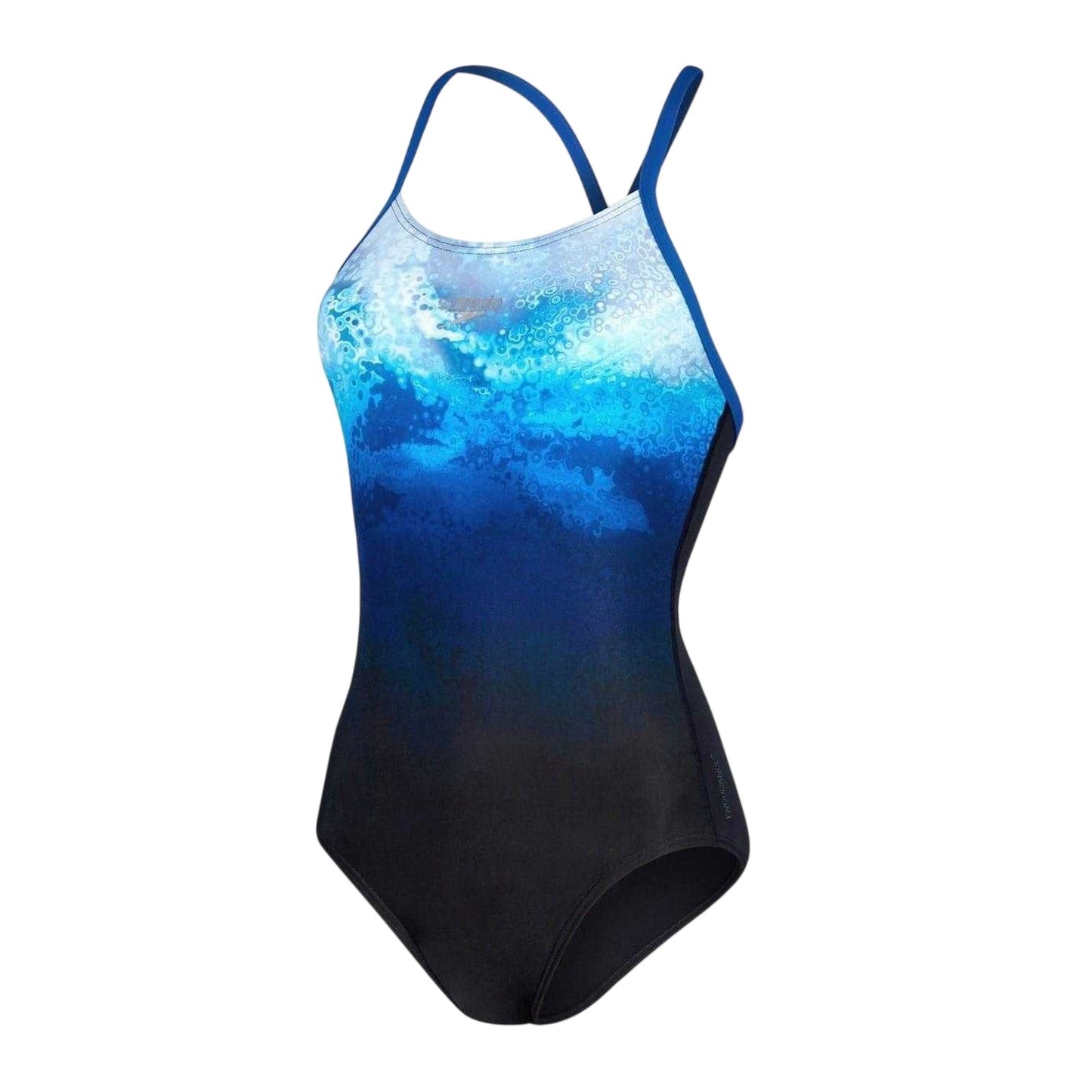 Black-Blue - Front - Speedo Womens-Ladies X Back One Piece Swimsuit