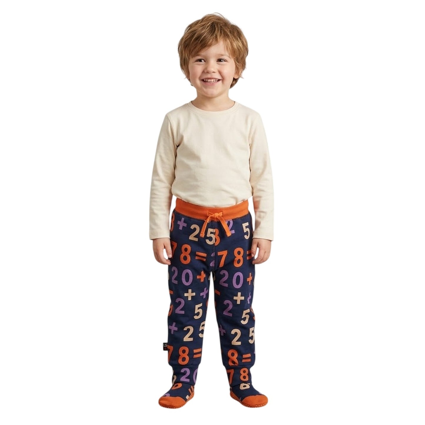 Multicoloured - Back - Lilly & Sid Childrens-Kids Numbers Regular Joggers