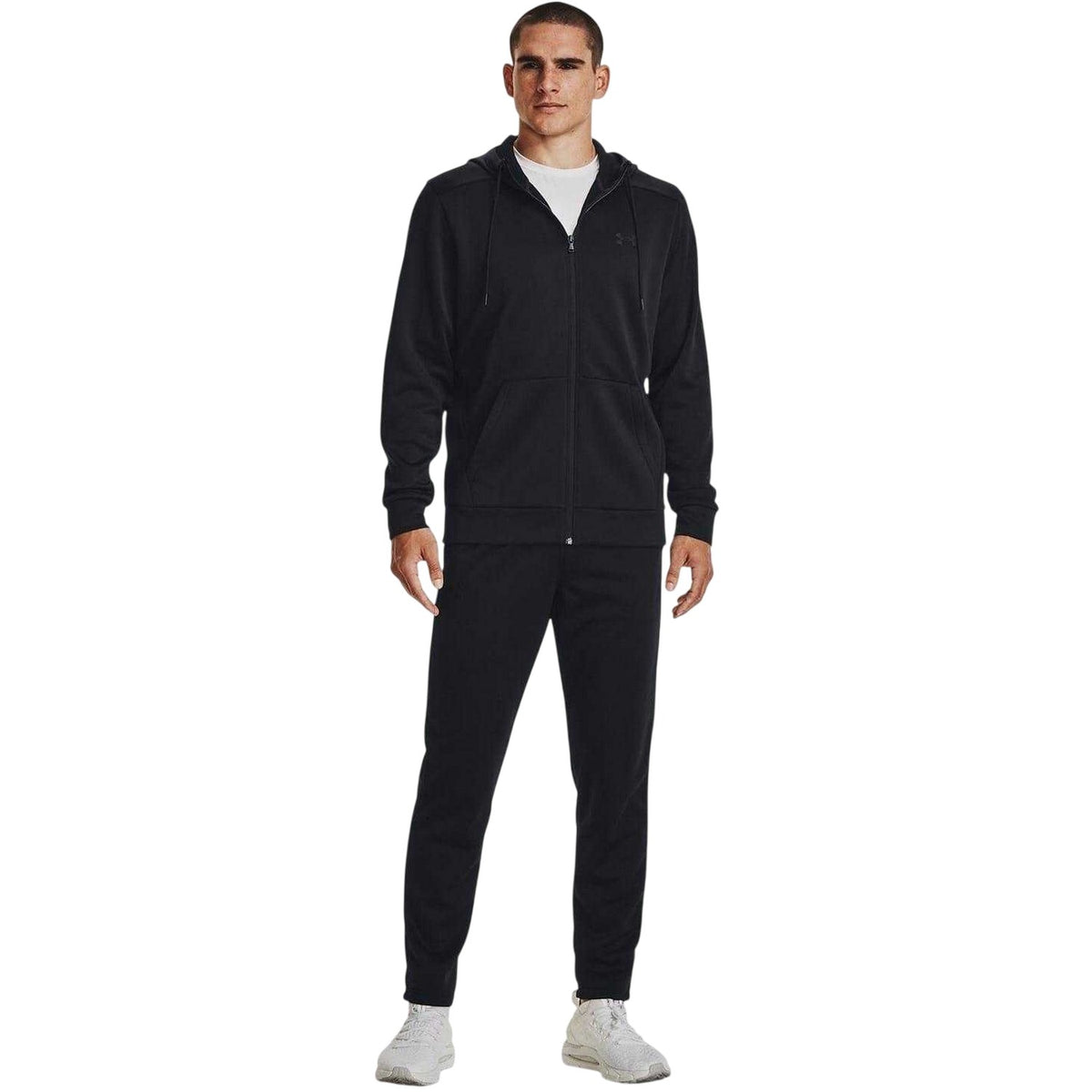 Black - Lifestyle - Under Armour Mens Fleece Full Zip Hoodie