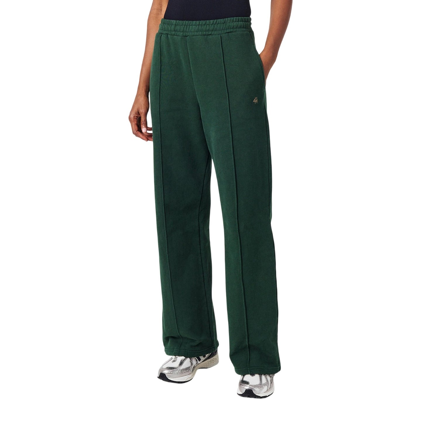 Green - Side - 4th & Reckless Womens-Ladies Embroidered Logo Mid Rise Sweatpants