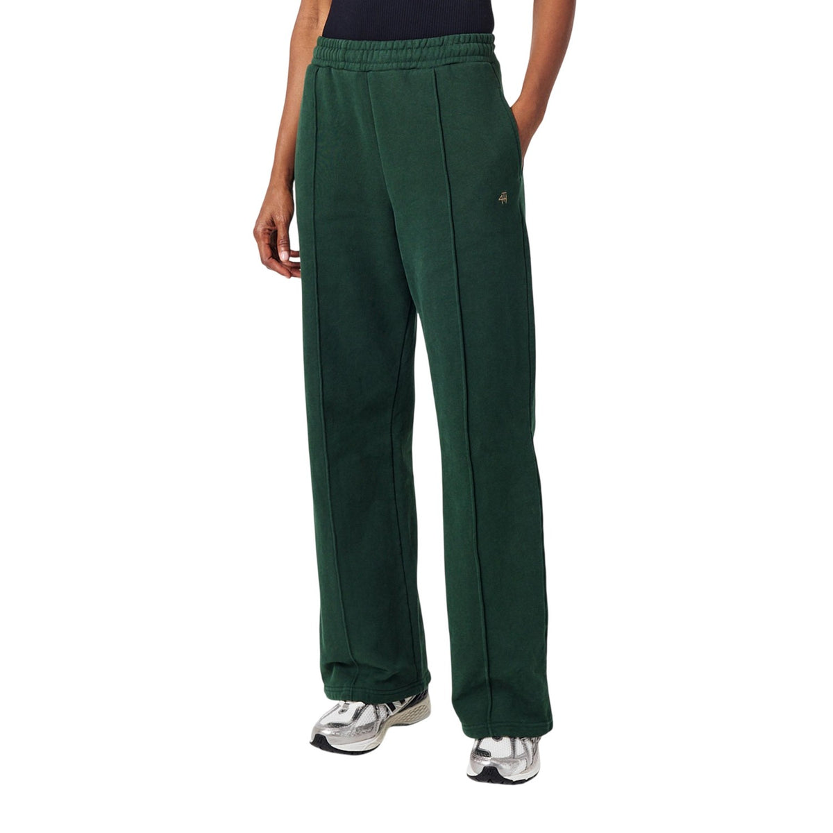 Green - Side - 4th & Reckless Womens-Ladies Embroidered Logo Mid Rise Sweatpants