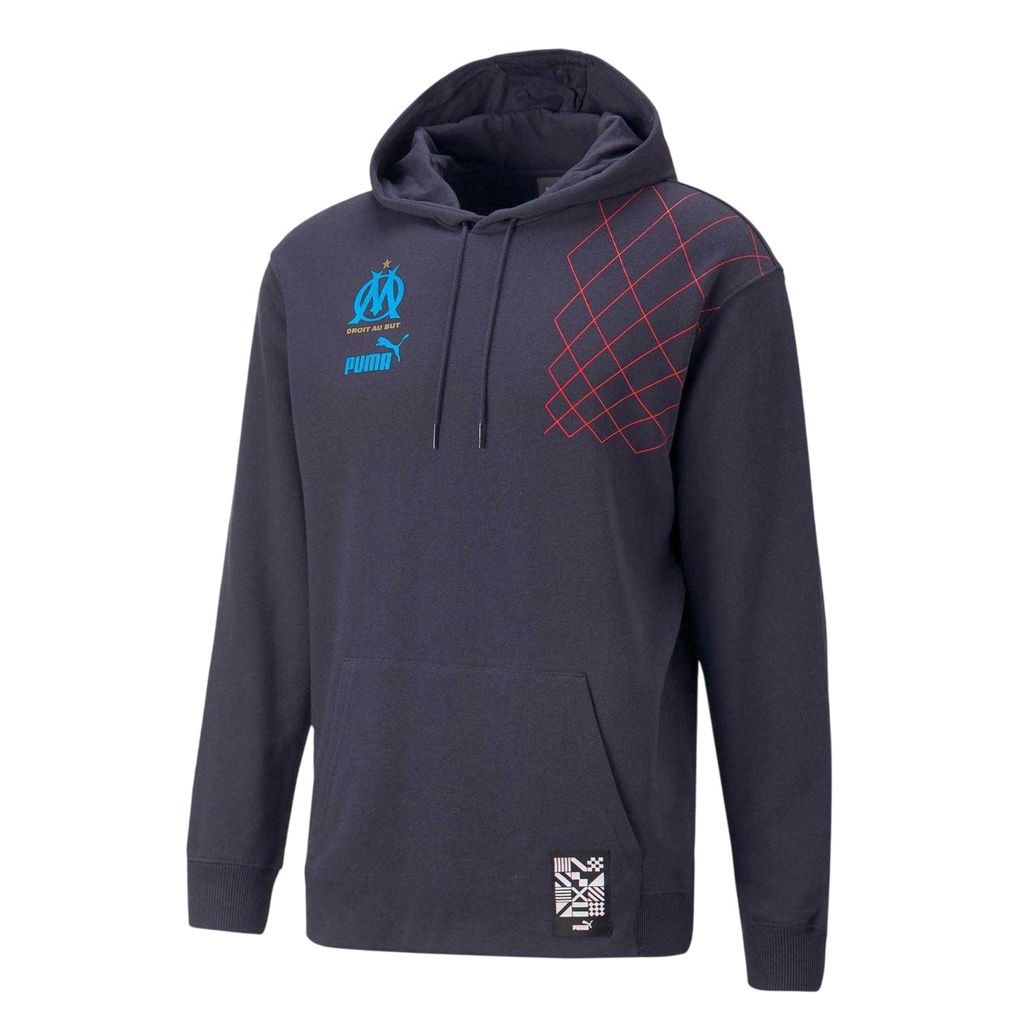 Navy - Front - Puma Mens De Marsseille Hoodie