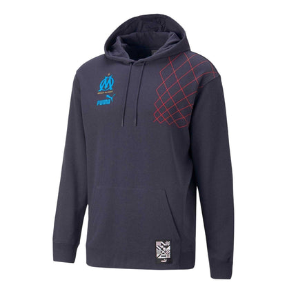 Navy - Front - Puma Mens De Marsseille Hoodie