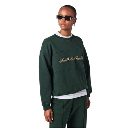 Green - Side - 4th & Reckless Womens-Ladies Windsor Embroidered Logo Sweatshirt