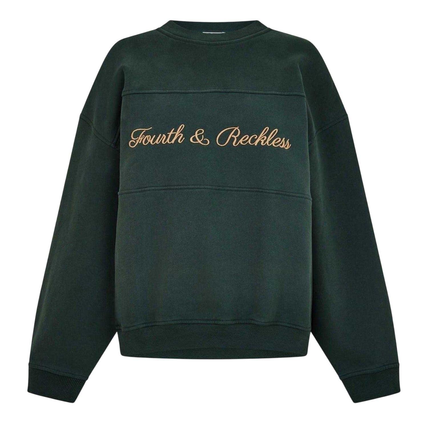 Green - Front - 4th & Reckless Womens-Ladies Windsor Embroidered Logo Sweatshirt