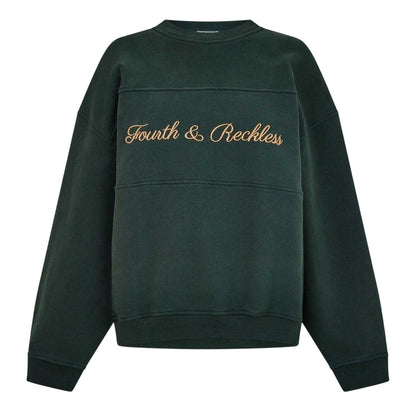 Green - Front - 4th & Reckless Womens-Ladies Windsor Embroidered Logo Sweatshirt