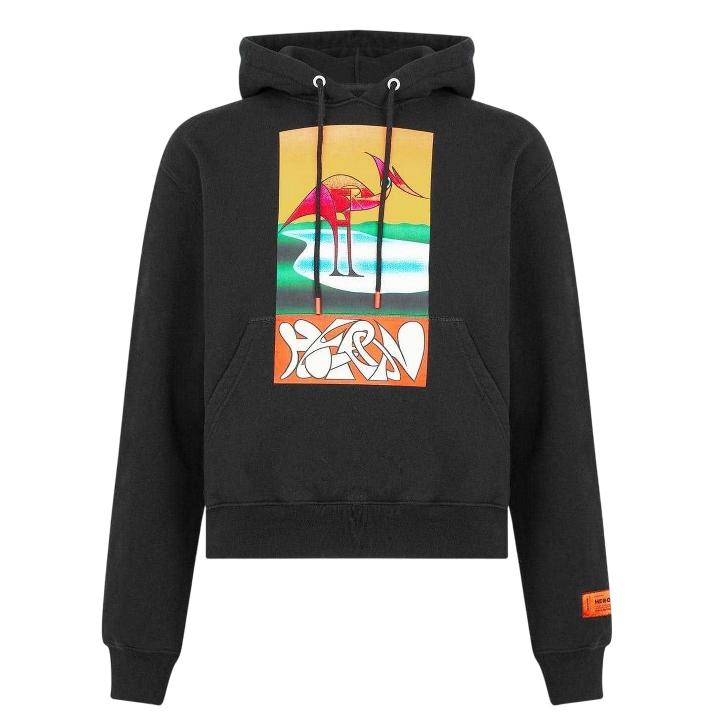 Black - Front - Heron Preston Mens Abstract Hoodie
