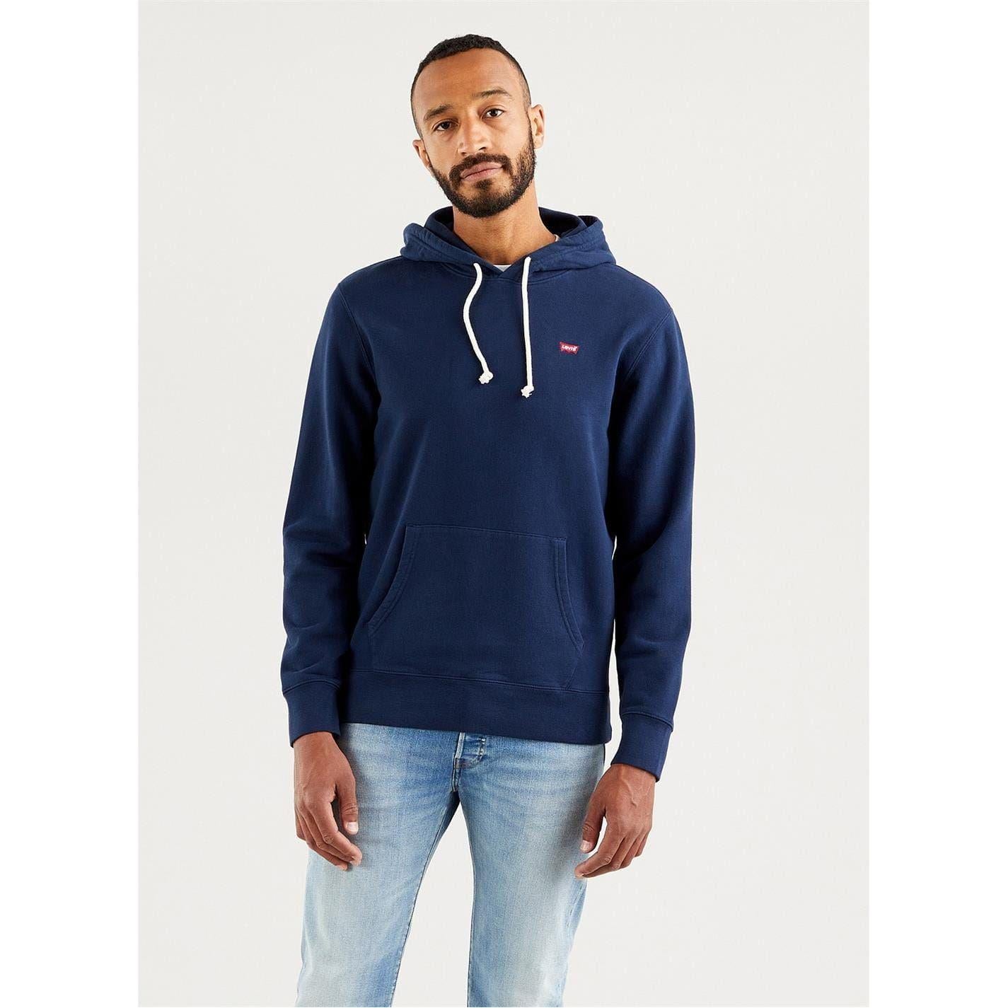 Dress Blue - Side - Levis Mens Pullover Hoodie