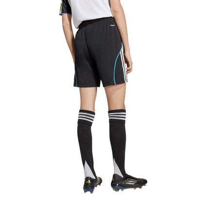 Black-White - Back - Adidas Childrens-Kids 2025-2026 Newcastle United FC Mid Rise Training Shorts