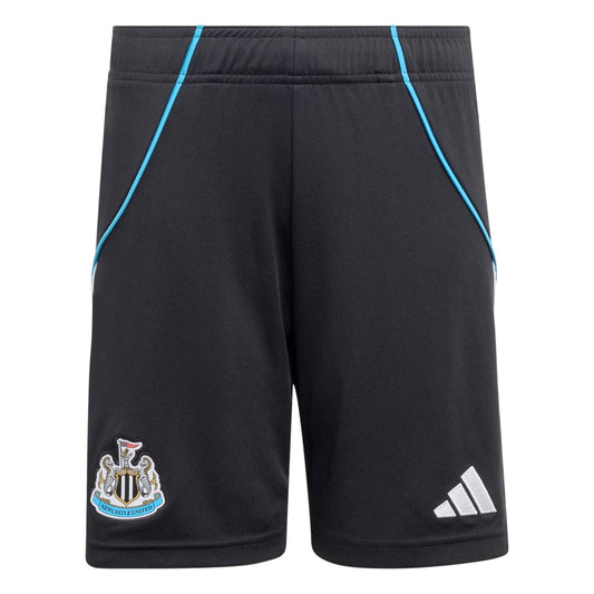 Black-White - Front - Adidas Childrens-Kids 2025-2026 Newcastle United FC Mid Rise Training Shorts