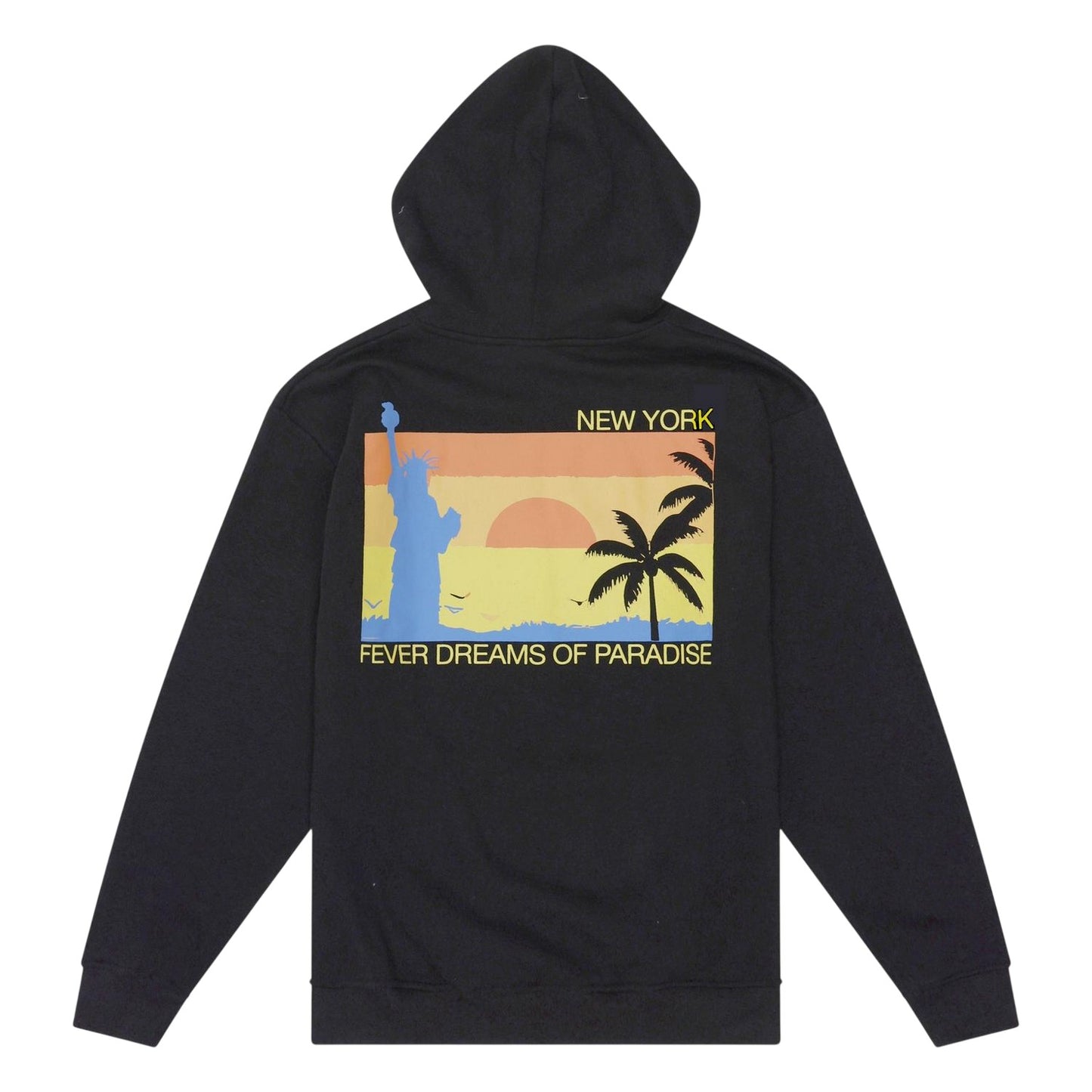 Black - Back - Rose London Unisex Adult Fewer Dreams Graphic Print Hoodie