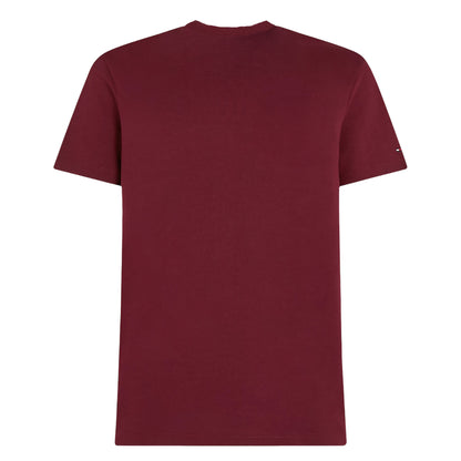 Purple - Back - Tommy Hilfiger Mens Logo Embroidered T-Shirt