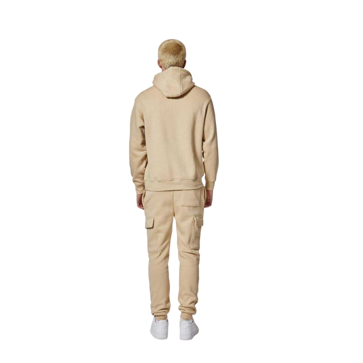 Stone - Back - Criminal Damage Mens Logo Relaxed Fit Hoodie