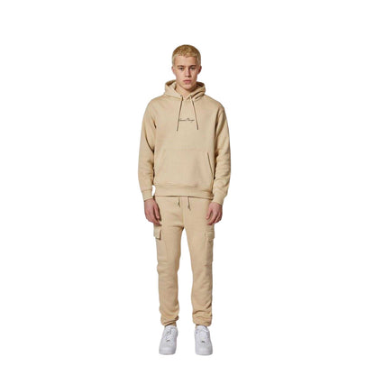 Stone - Front - Criminal Damage Mens Logo Relaxed Fit Hoodie