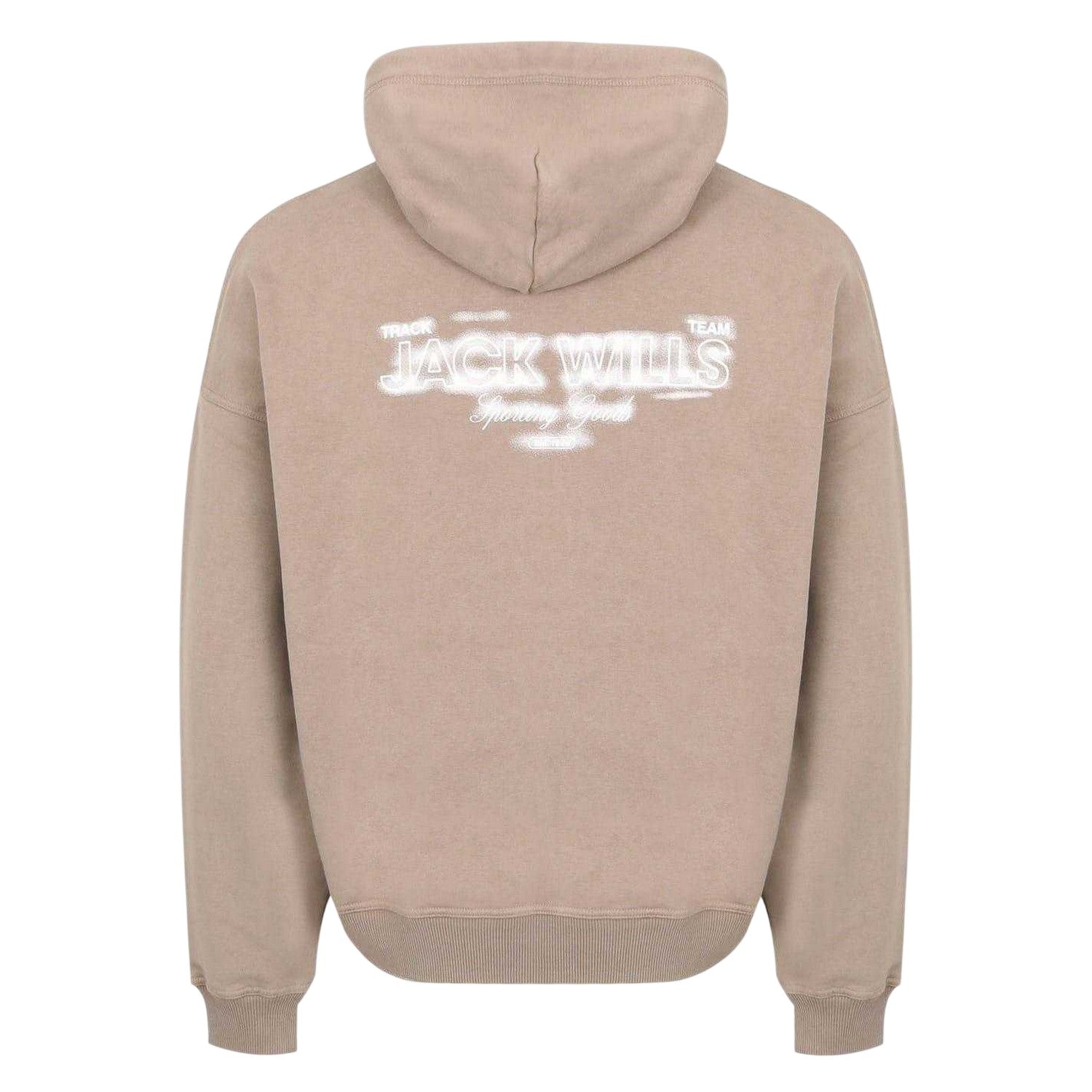 Fawn - Back - Jack Wills Mens Script Long-Sleeved Hoodie