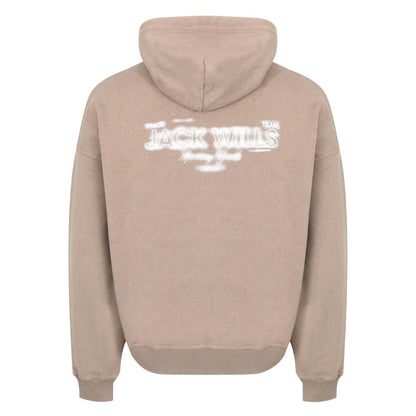 Fawn - Back - Jack Wills Mens Script Long-Sleeved Hoodie