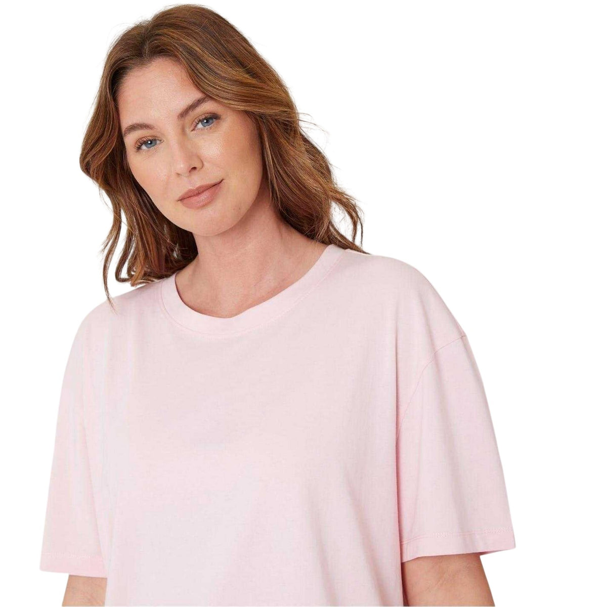 Pink - Side - Miso Womens-Ladies Striped Short Pyjama Set