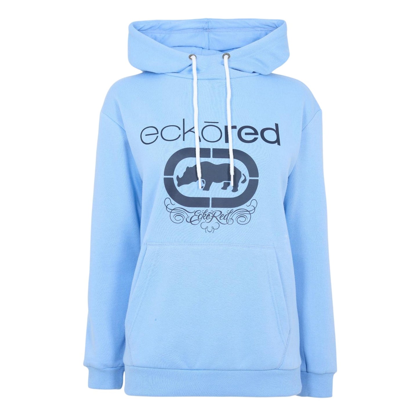 Vista Blue - Front - Rhino Womens-Ladies Madison Regular Long-Sleeved Casual Drawstring Hoodie