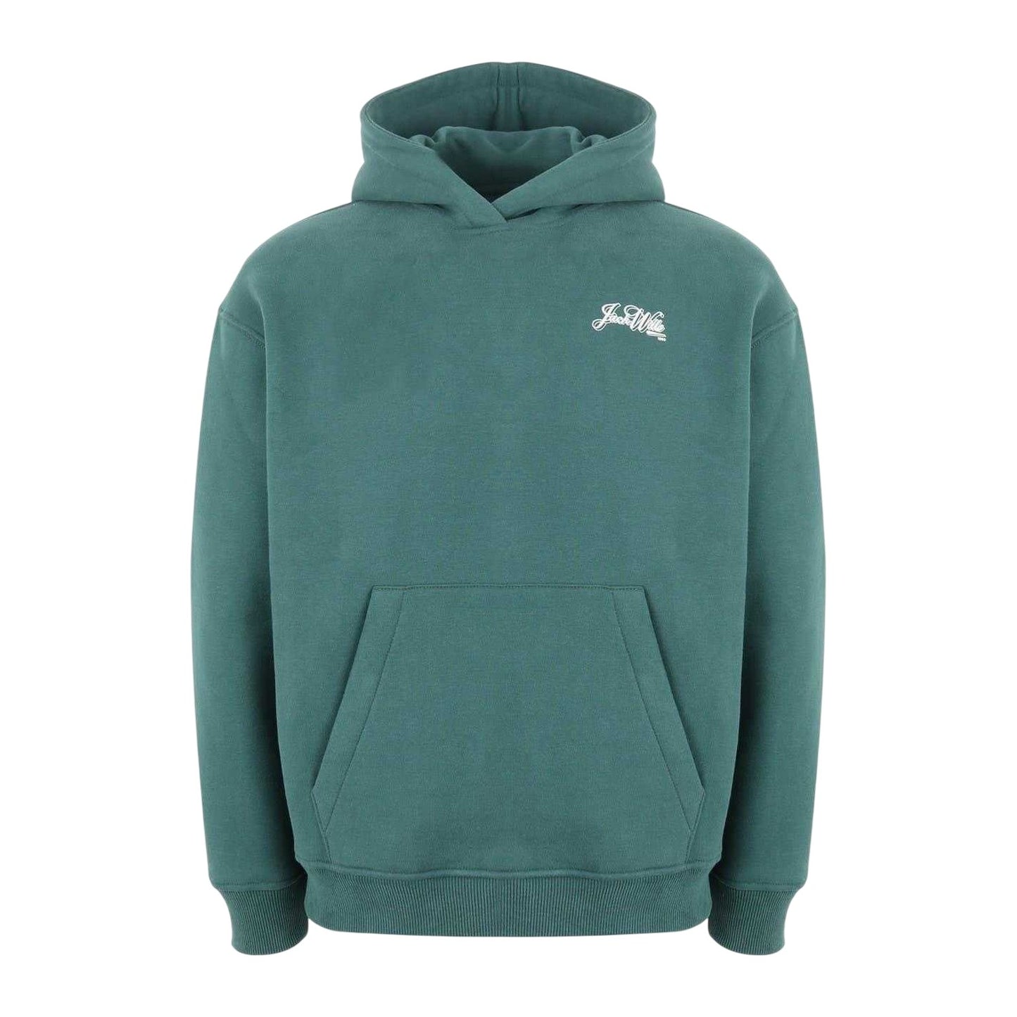 Green-White - Front - Jack Wills Womens-Ladies Oth Script Cotton Hoodie