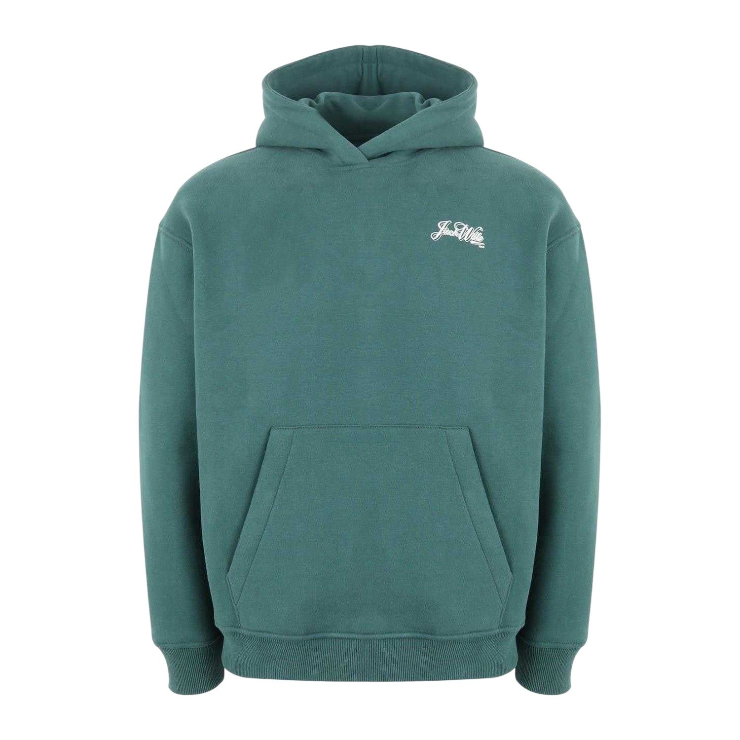 Green-White - Front - Jack Wills Womens-Ladies Oth Script Cotton Hoodie