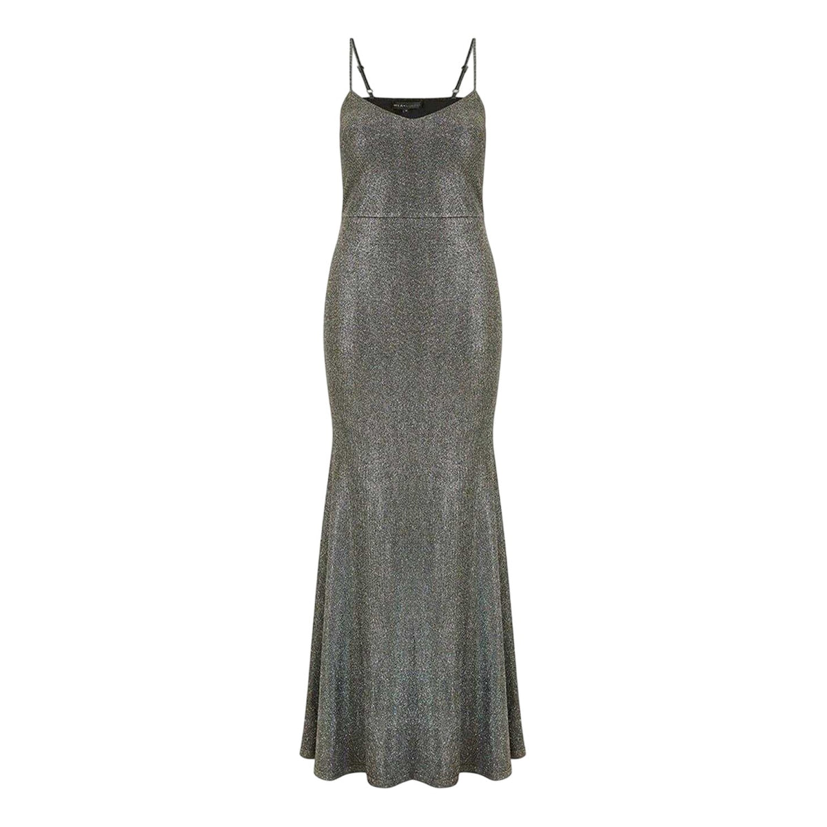 Black - Front - Mela London Womens-Ladies Sparkle Formal Maxi Dress