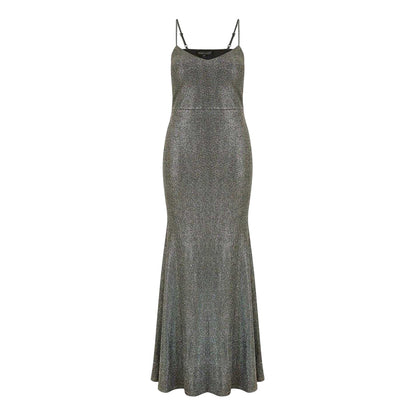 Black - Front - Mela London Womens-Ladies Sparkle Formal Maxi Dress