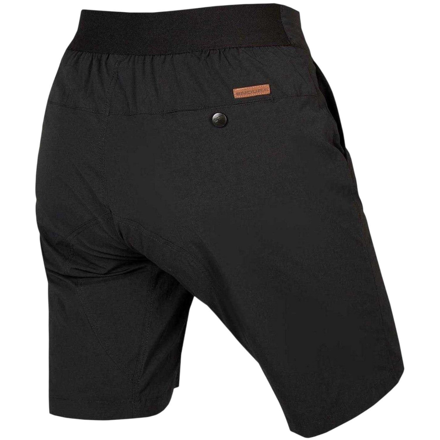 Black - Back - Endura Womens-Ladies Hummvee Lightweight Cycling Shorts