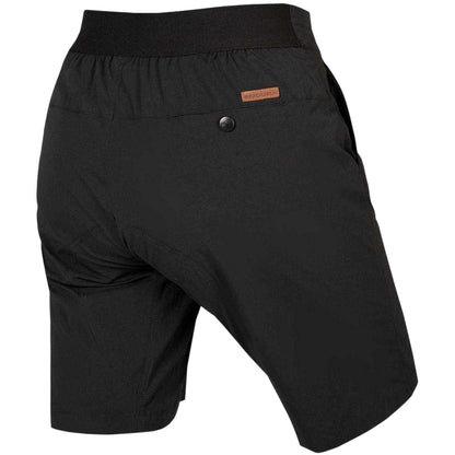 Black - Back - Endura Womens-Ladies Hummvee Lightweight Cycling Shorts