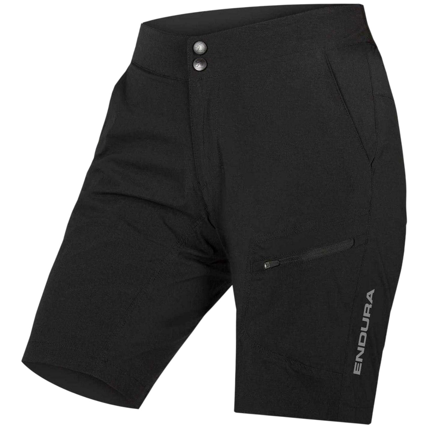 Black - Front - Endura Womens-Ladies Hummvee Lightweight Cycling Shorts