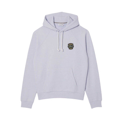 Blue - Front - Lacoste Mens Heritage Logo Hoodie