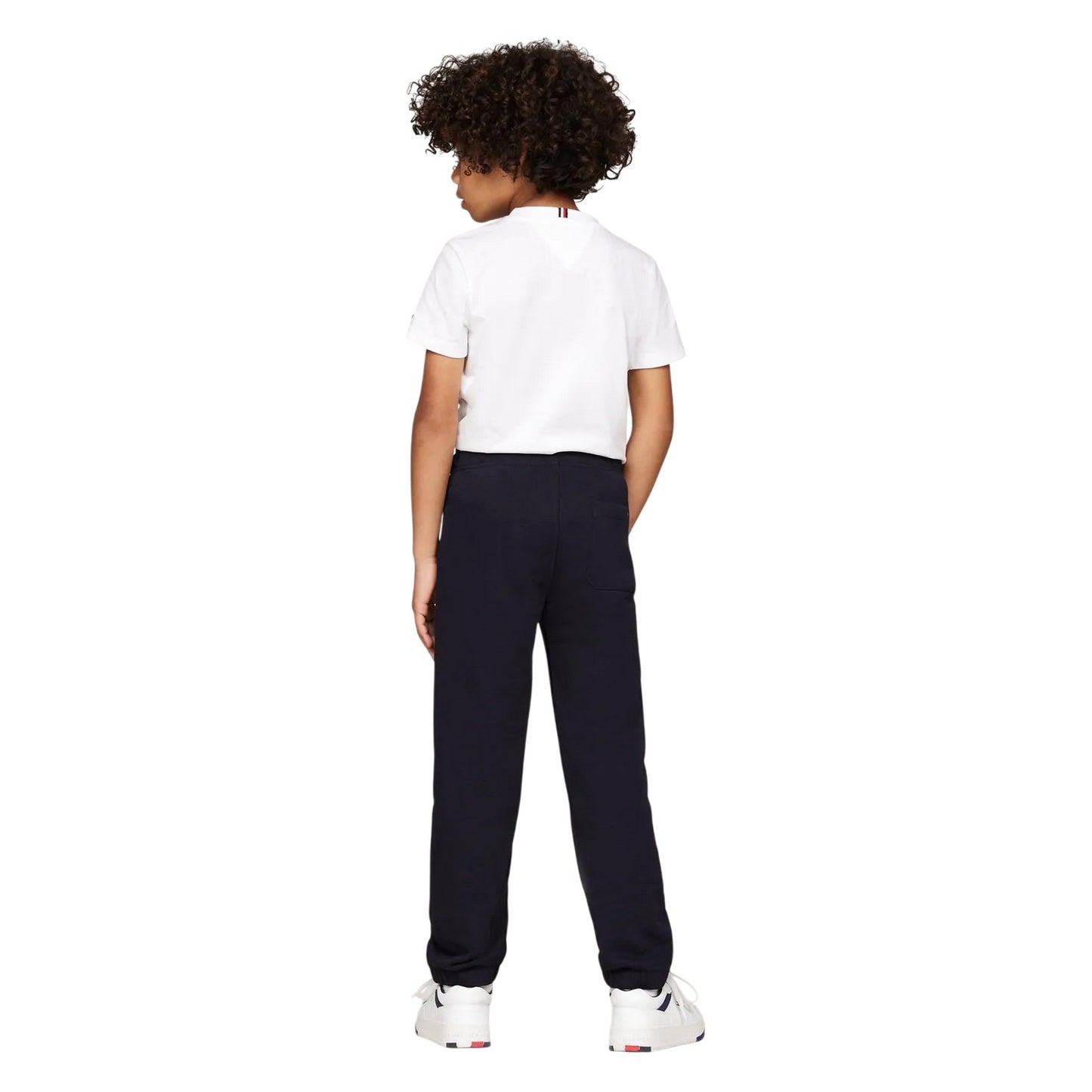 Navy - Back - Tommy Hilfiger Childrens-Kids Essential Embroidered Logo Joggers
