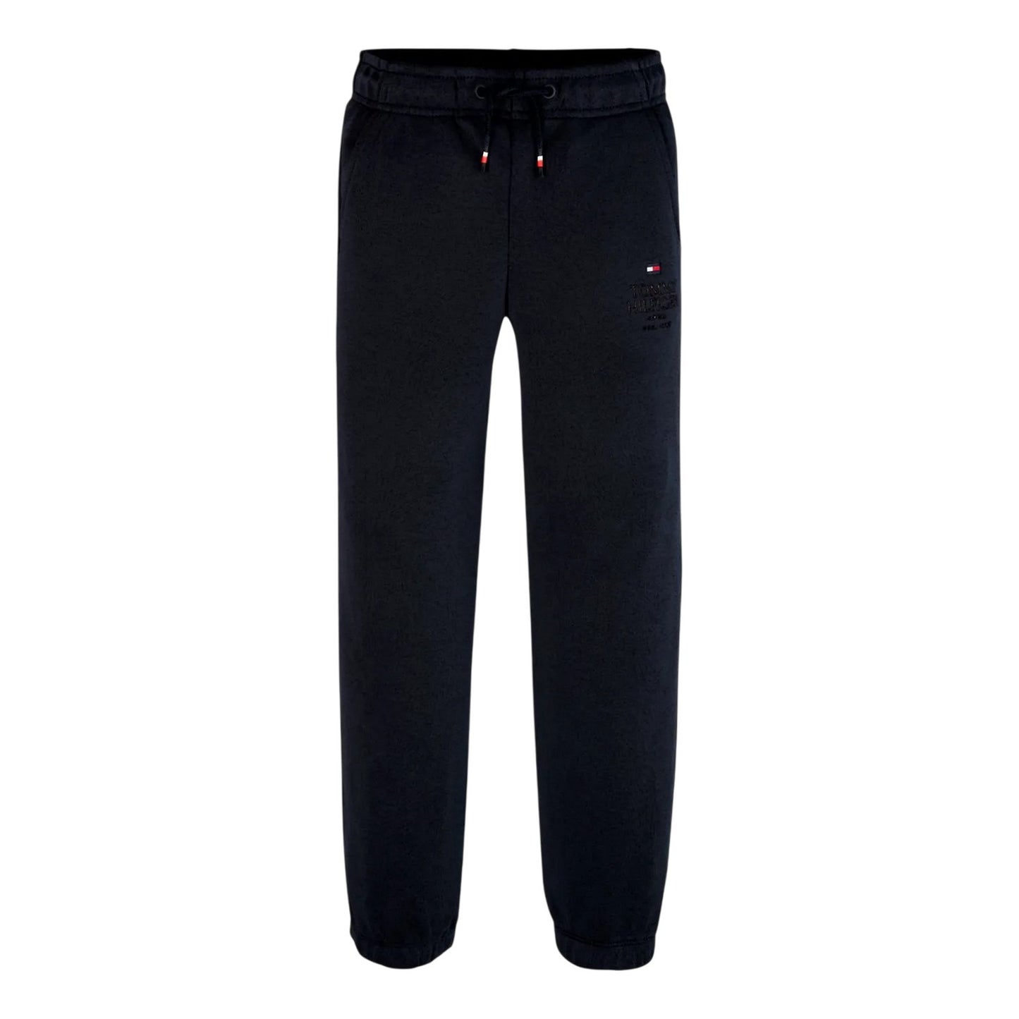 Navy - Front - Tommy Hilfiger Childrens-Kids Essential Embroidered Logo Joggers