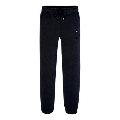 Navy - Front - Tommy Hilfiger Childrens-Kids Essential Embroidered Logo Joggers