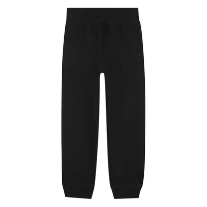Black - Back - Hugo Childrens-Kids French Terry Logo Joggers