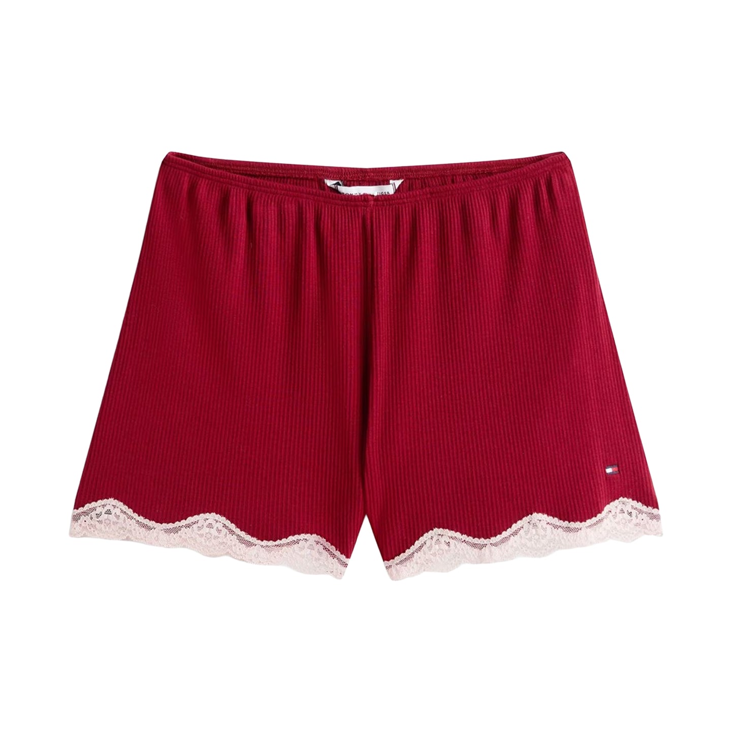 Rouge - Back - Tommy Hilfiger Womens-Ladies Lace Square Neck Cami Short Pyjama Set