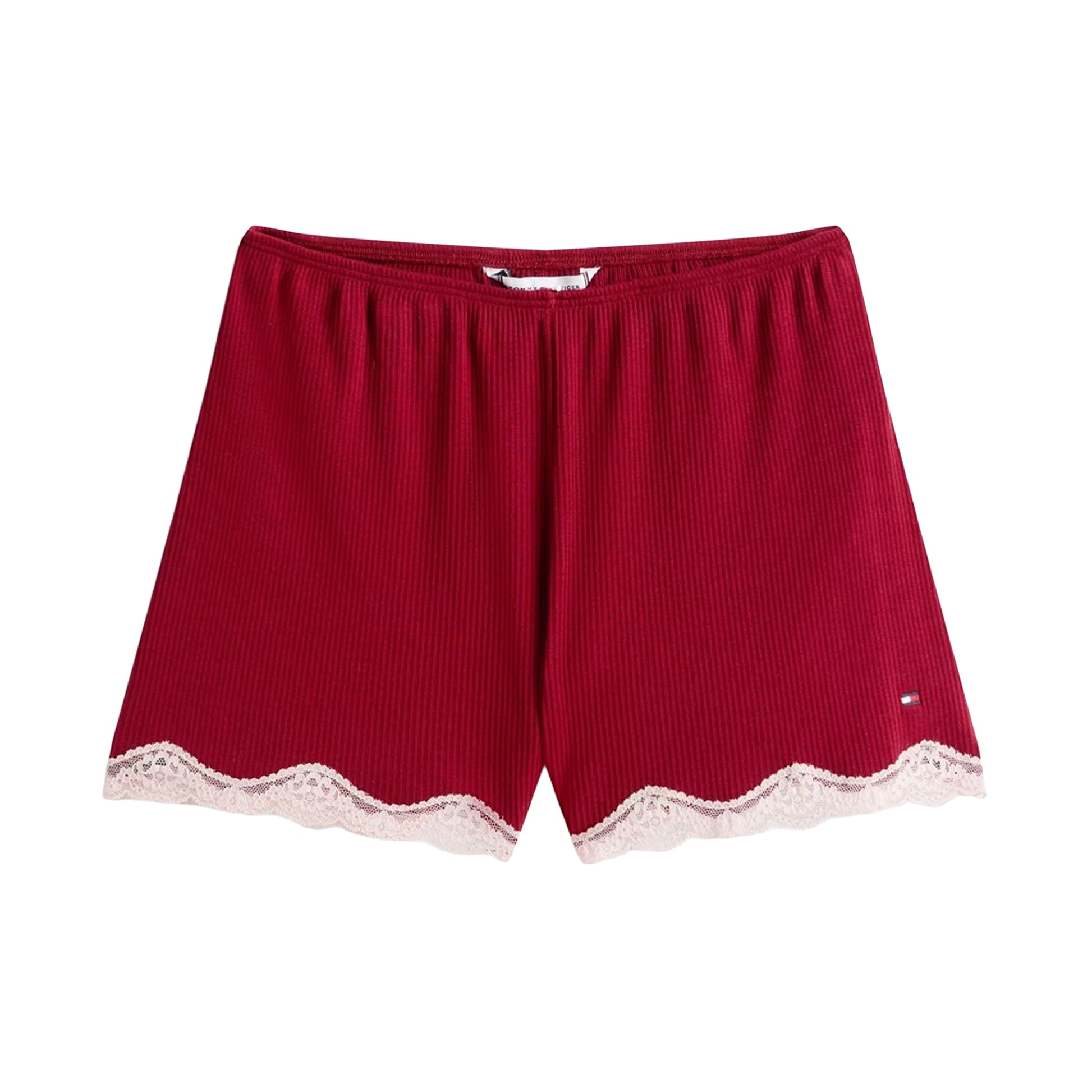 Rouge - Back - Tommy Hilfiger Womens-Ladies Lace Square Neck Cami Short Pyjama Set