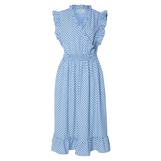 Blue - Front - Lollys Laundry Womens-Ladies Polka Dot Midi Dress