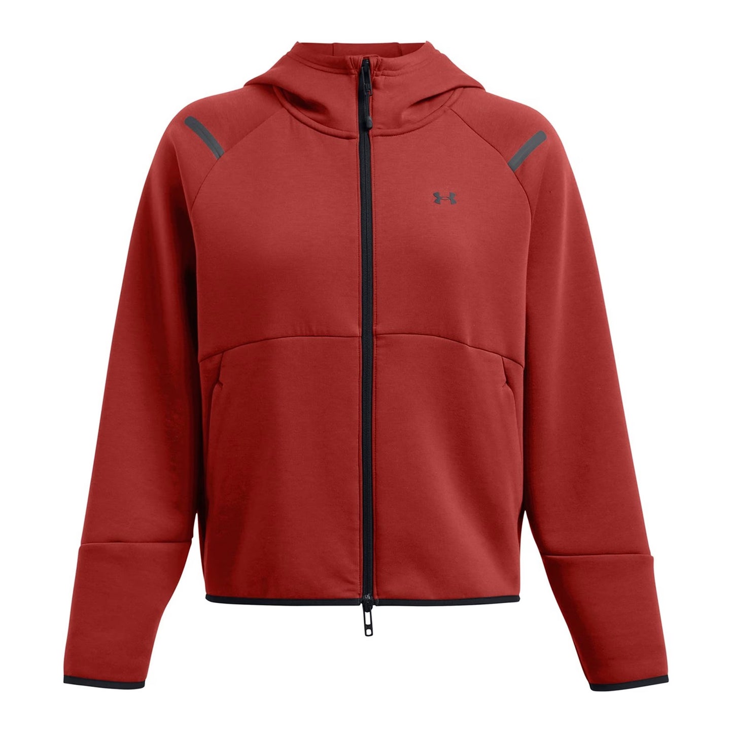 Orange - Front - Under Armour Womens-Ladies Unstoppable Two Tone Sweat Jacket