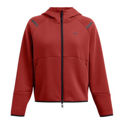 Orange - Front - Under Armour Womens-Ladies Unstoppable Two Tone Sweat Jacket