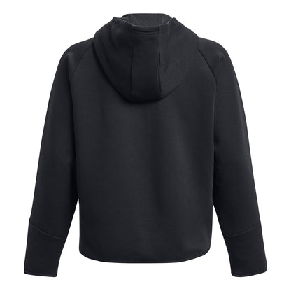 Black - Back - Under Armour Womens-Ladies Unstoppable Two Tone Sweat Jacket