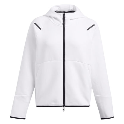 White - Front - Under Armour Womens-Ladies Unstoppable Two Tone Sweat Jacket