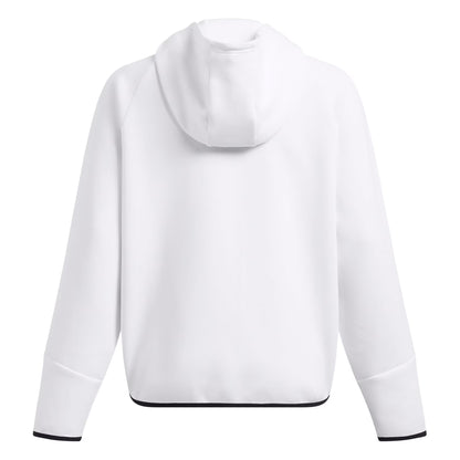 White - Back - Under Armour Womens-Ladies Unstoppable Two Tone Sweat Jacket