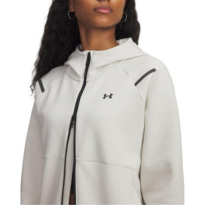 Off White - Side - Under Armour Womens-Ladies Unstoppable Two Tone Sweat Jacket