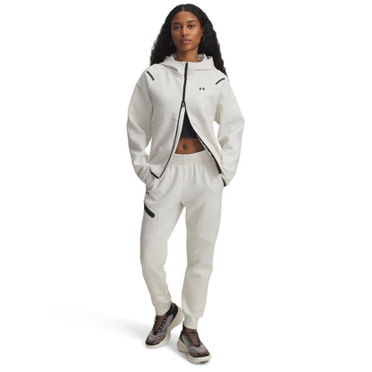 Off White - Lifestyle - Under Armour Womens-Ladies Unstoppable Two Tone Sweat Jacket