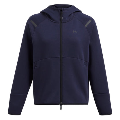 Blue - Front - Under Armour Womens-Ladies Unstoppable Two Tone Sweat Jacket
