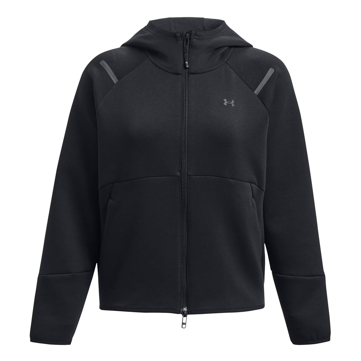 Black - Front - Under Armour Womens-Ladies Unstoppable Two Tone Sweat Jacket