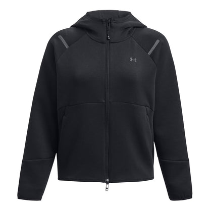 Black - Front - Under Armour Womens-Ladies Unstoppable Two Tone Sweat Jacket